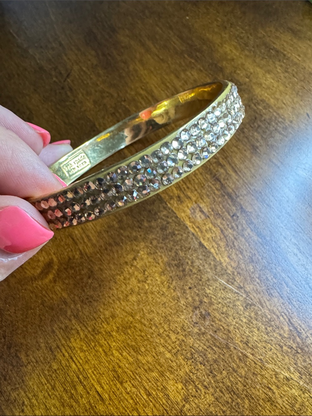 kate spade Gold Crystal Pavé Bangle Bracelet